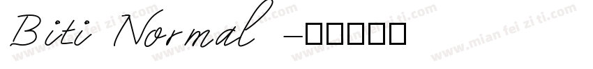Biti Normal字体转换
